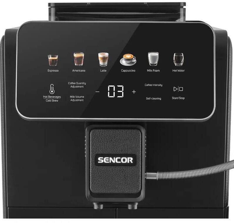 Sencor SES 9400BK ENZO s dotykovým displejem a programy Cold Brew